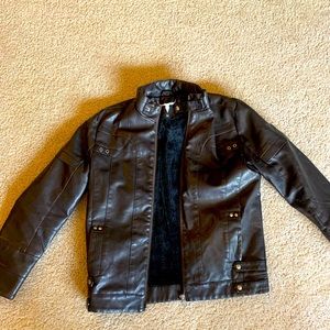 Brand new dark brown leather jacket. Long horn, Texas edition leather jacket.